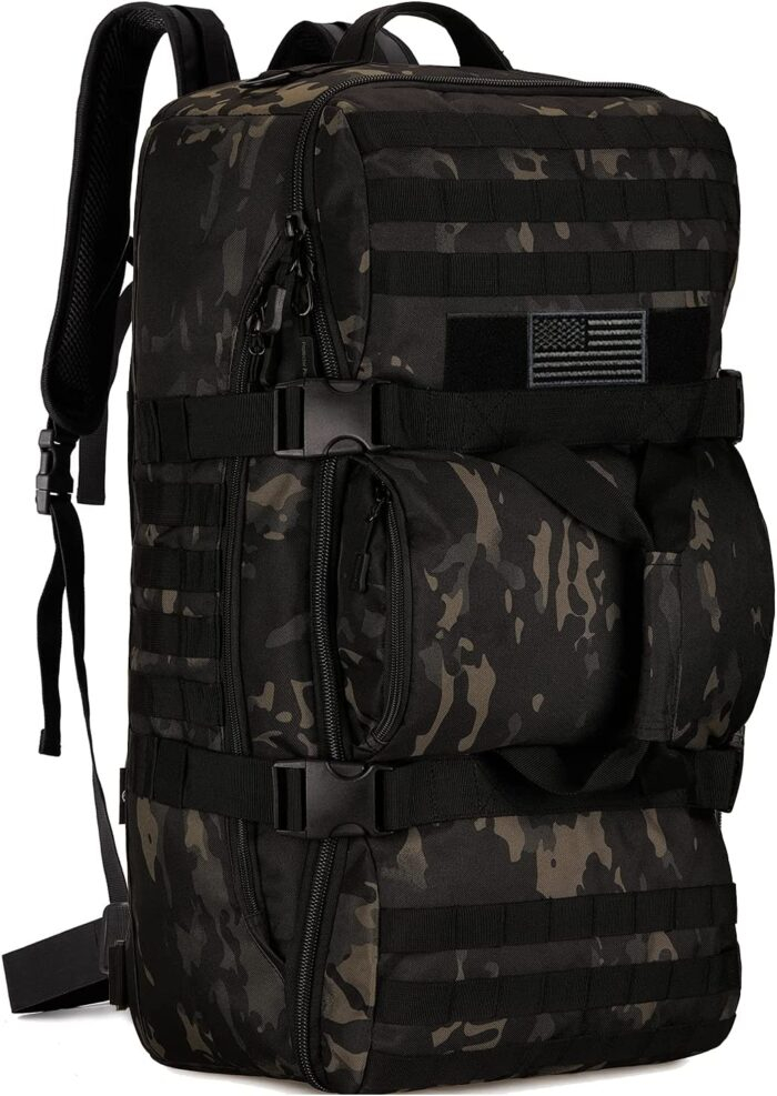 Tactical 60L Travel Duffel Backpack (Rain Cover & Patch Included) - Image 21