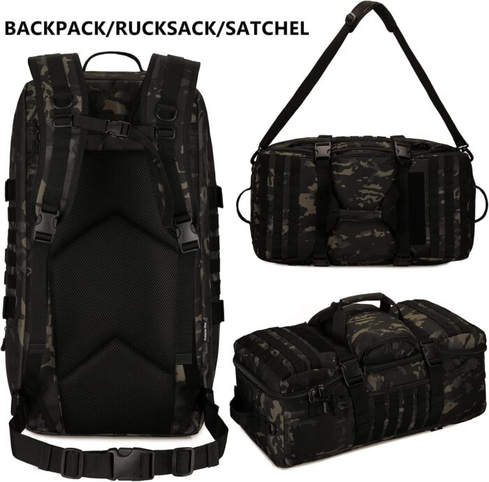 Tactical 60L Travel Duffel Backpack (Rain Cover & Patch Included) - Image 22