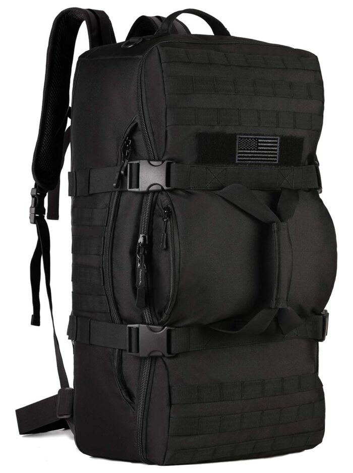 Tactical 60L Travel Duffel Backpack (Rain Cover & Patch Included) - Image 7