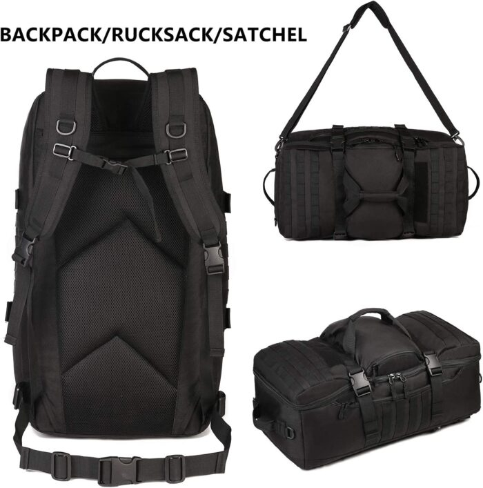 Tactical 60L Travel Duffel Backpack (Rain Cover & Patch Included) - Image 30