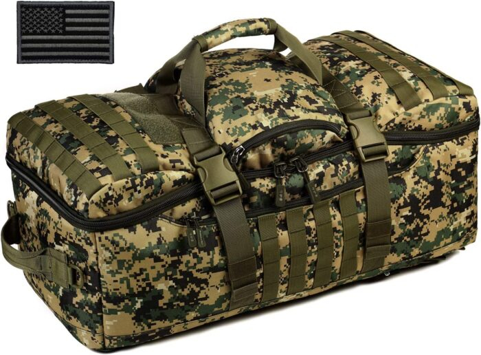 Tactical 60L Travel Duffel Backpack (Rain Cover & Patch Included) - Image 25