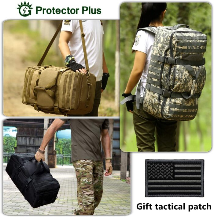 Tactical 60L Travel Duffel Backpack (Rain Cover & Patch Included) - Image 19