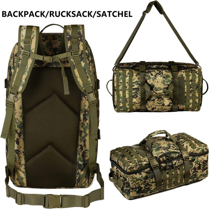 Tactical 60L Travel Duffel Backpack (Rain Cover & Patch Included) - Image 26