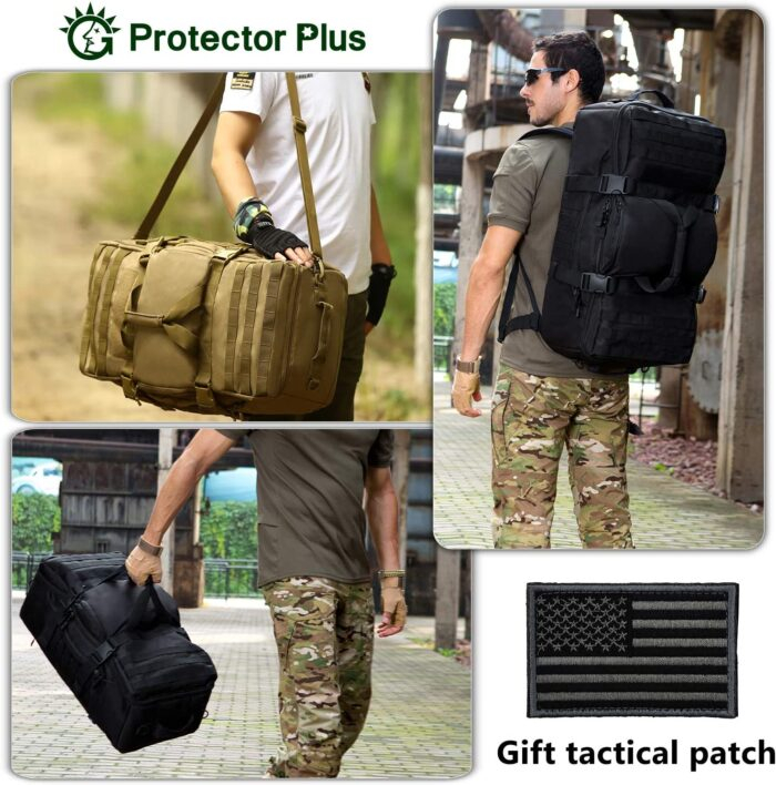 Tactical 60L Travel Duffel Backpack (Rain Cover & Patch Included) - Image 31