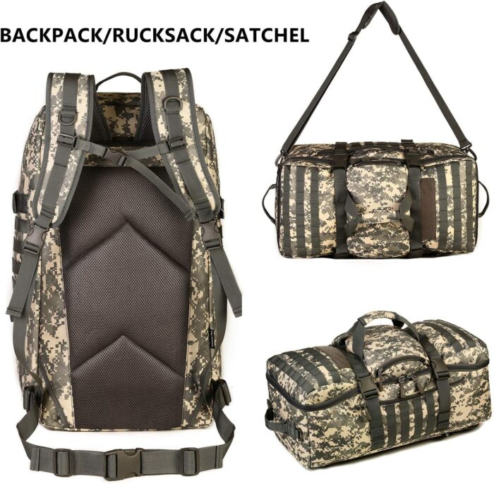 Tactical 60L Travel Duffel Backpack (Rain Cover & Patch Included) - Image 18