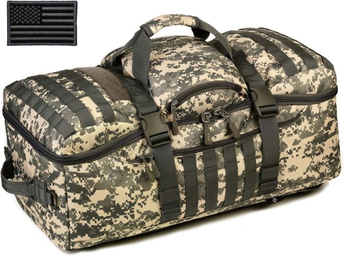 Tactical 60L Travel Duffel Backpack (Rain Cover & Patch Included) - Image 17