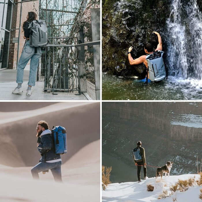 Heavy Duty Roll-Top Closure Waterproof Backpack: 35L / 55L - Image 13