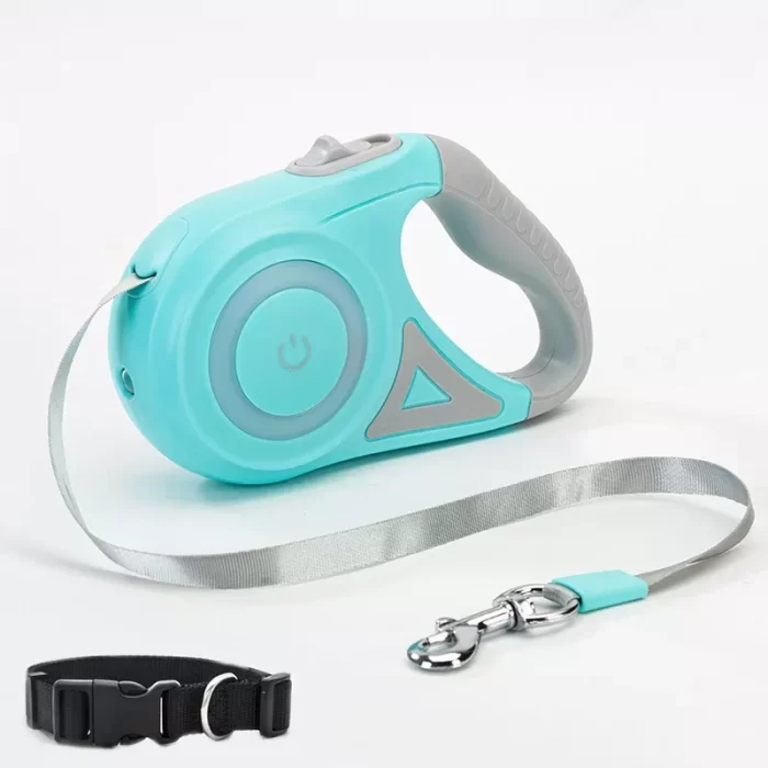 Dog Leash Wich LED Lights Automatic Retractable Nylon Cat Lead Extension - Image 6