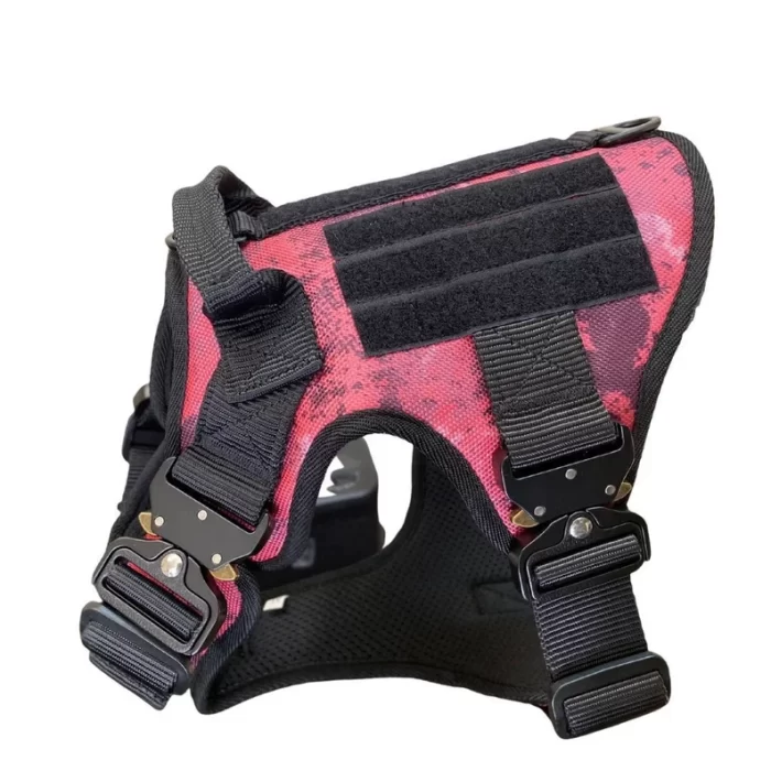 Tactical camouflage pink dog vest, No pull adjustable harness - Image 4