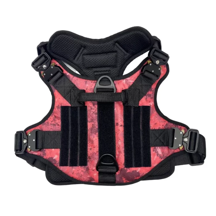 Tactical camouflage pink dog vest, No pull adjustable harness - Image 5