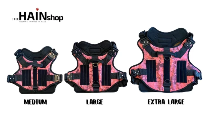 Tactical camouflage pink dog vest, No pull adjustable harness - Image 11