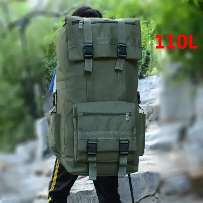 110L Large Army Outdoor Tactical Hiking Bag - Image 2