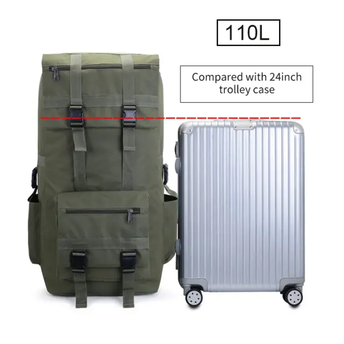 110L Large Army Outdoor Tactical Hiking Bag - Image 4