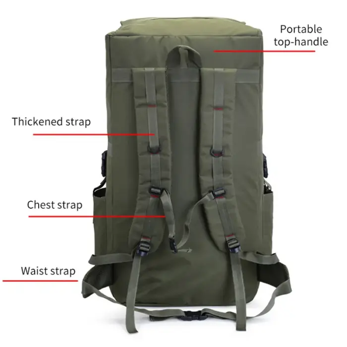 110L Large Army Outdoor Tactical Hiking Bag - Image 6