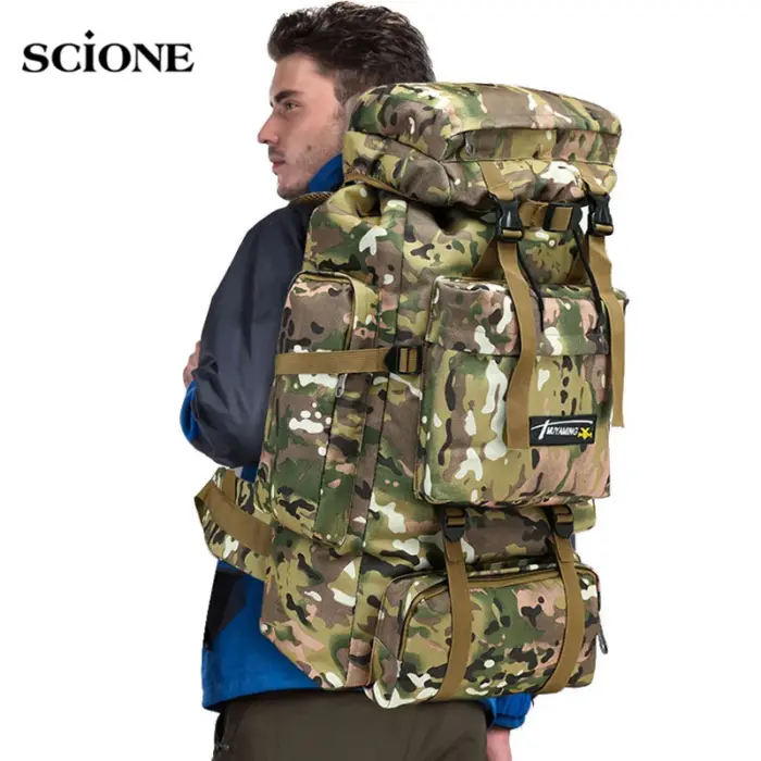 70L Molle Rucksack Tactical Mountaineering Camping Bag - Image 2