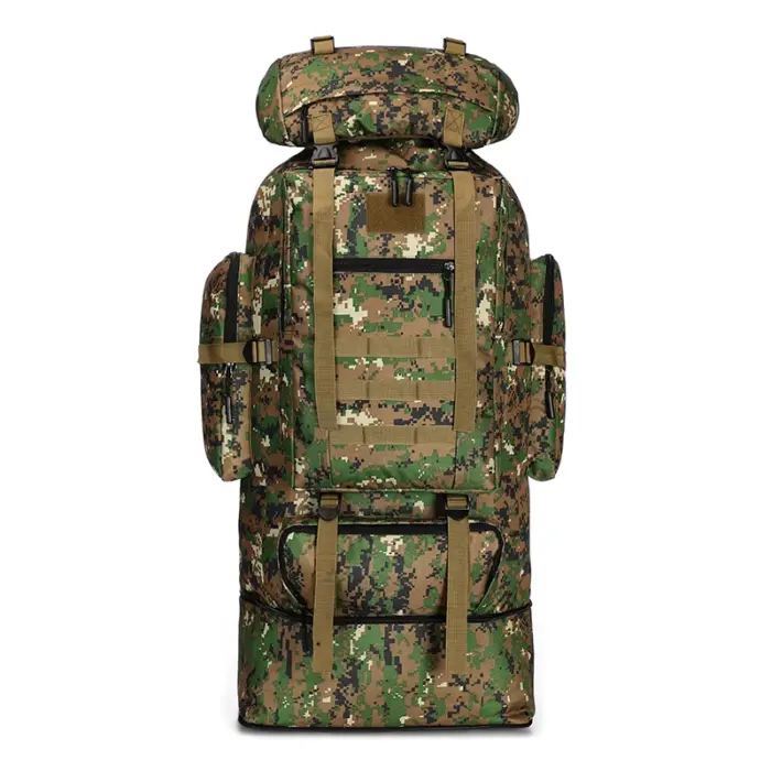 Camouflage Tactical 80L-100L large-capacity expandable camping backpack - Image 5