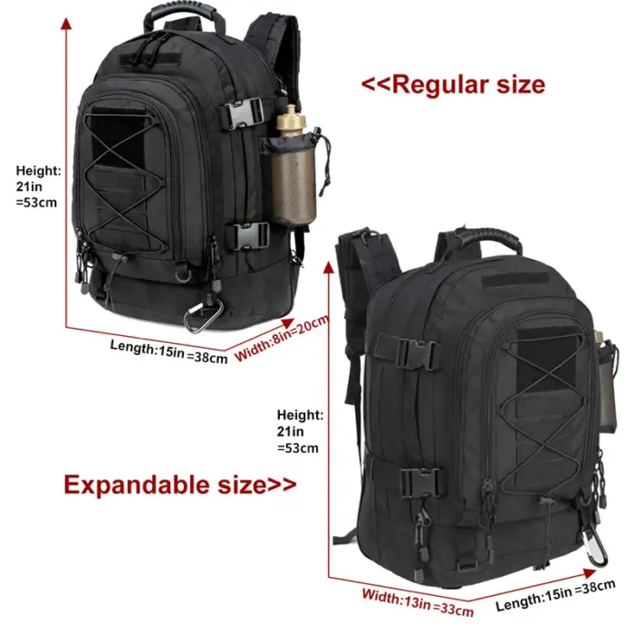 Extra Large 60L Water Resistant Tactical Backpack for Outdoor Adventure - Image 4