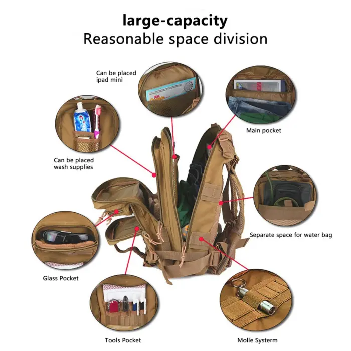 3P Military Softback Waterproof Bug Rucksack - Image 5