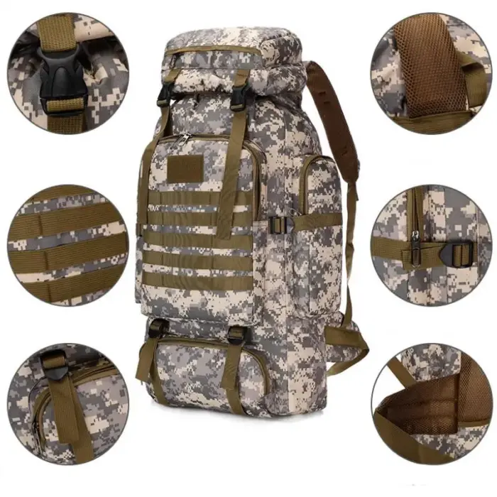 Molle Hunt 80L Military Tactical Large Backpack - Image 2