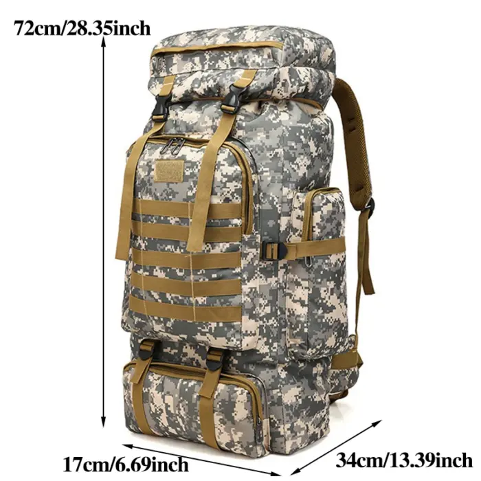 Molle Hunt 80L Military Tactical Large Backpack - Image 6