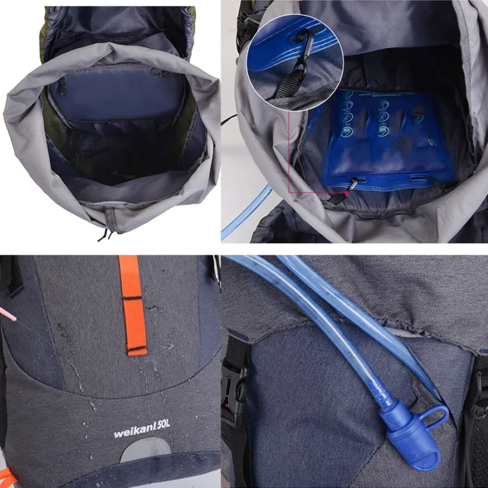 50L Waterproof Outdoor Backpack with Hydration Port - Image 4