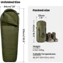 3-Season Mummy-Style Sleeping Bag for Outdoor Adventures - Image 3