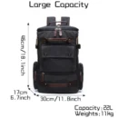 Vintage Canvas Backpack for Travel & Outdoor Use - Image 5
