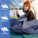 3-Season Cotton Sleeping Bag with Convertible Blanket Design - Image 3