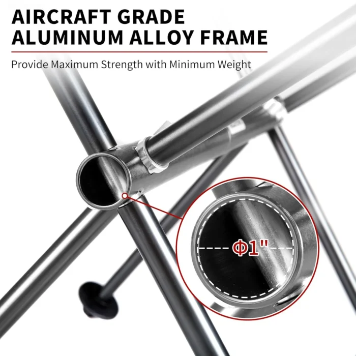 Ultralight Aluminum Folding Chair with Breathable Mesh Seat - Image 3