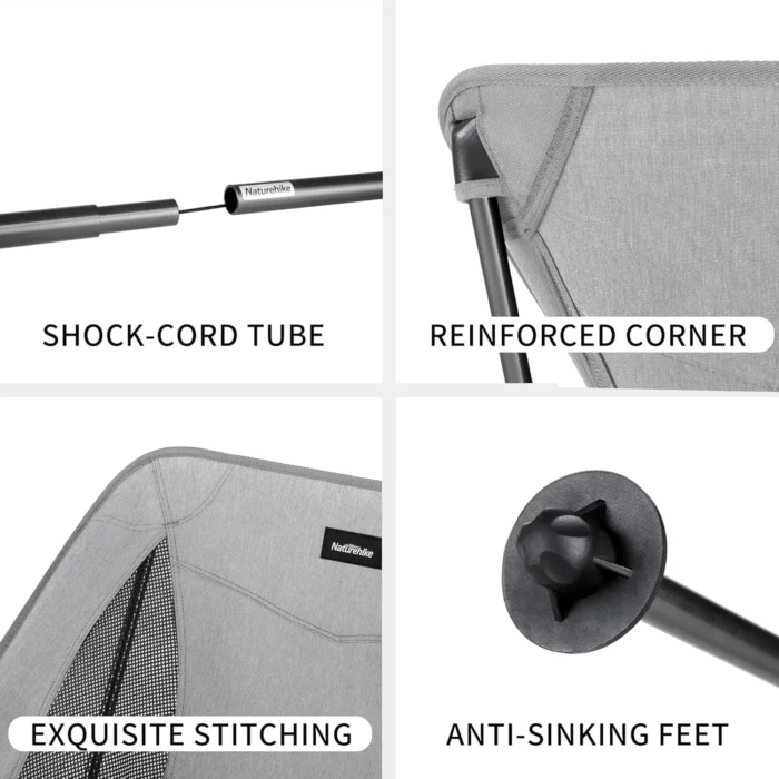 Ultralight Aluminum Folding Chair with Breathable Mesh Seat - Image 4
