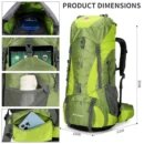 70L+5L Waterproof Hiking Backpack with Rain Cover - Image 6