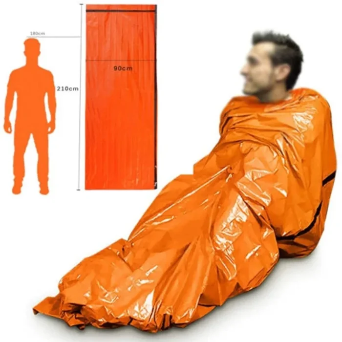 Portable Mylar Emergency Survival Sleeping Bag – Waterproof Thermal Sack - Image 2