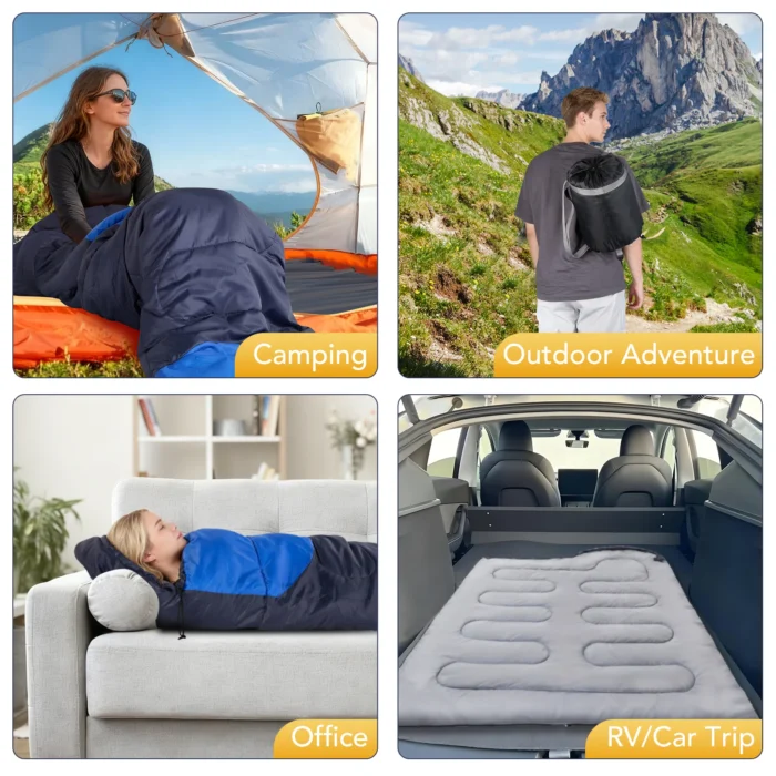 3-Season Cotton Sleeping Bag with Convertible Blanket Design - Image 6