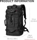 60L Expandable Travel Duffle Backpack with Laptop Compartment - Image 3