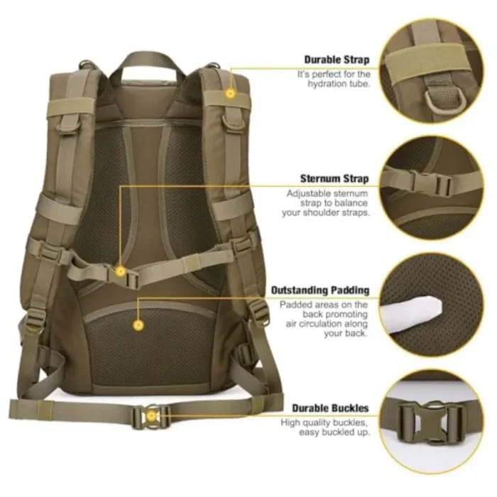 Compact Tactical Molle Backpack for Hiking & Travel - Image 6
