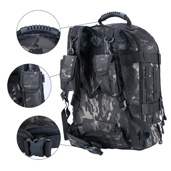 Expandable 55–60L Tactical Backpack with MOLLE System - Image 2