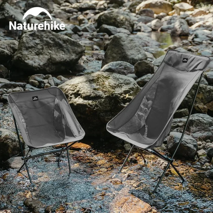 Ultralight Aluminum Folding Chair with Breathable Mesh Seat - Image 2