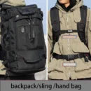 60L Expandable Travel Duffle Backpack with Laptop Compartment - Image 2
