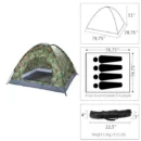 3–4 Person Camo Camping & Fishing Tent – Single-Layer - Image 3