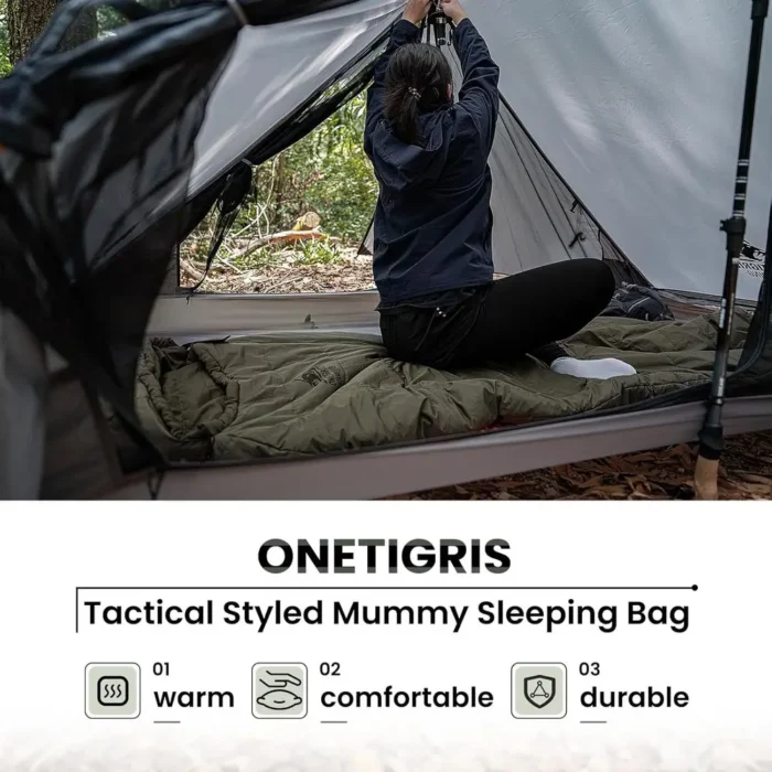 3-Season Mummy-Style Sleeping Bag for Outdoor Adventures - Image 4
