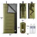 Lightweight 3-Season Sleeping Bag with Convertible Quilt Design - Image 6