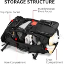 60L Expandable Travel Duffle Backpack with Laptop Compartment - Image 6
