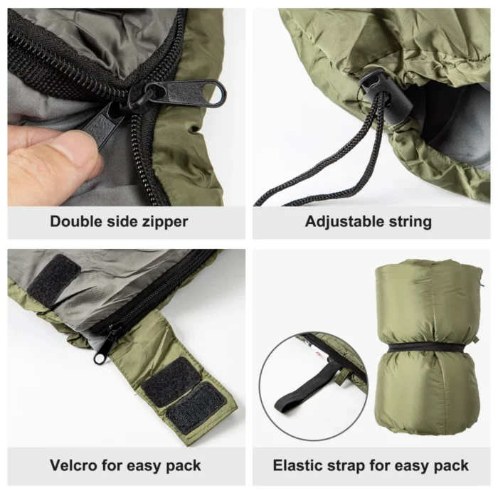 Lightweight 3-Season Sleeping Bag with Convertible Quilt Design - Image 7