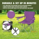 Quad Folding Camp Chair with Built-In Cup Holder - Image 4