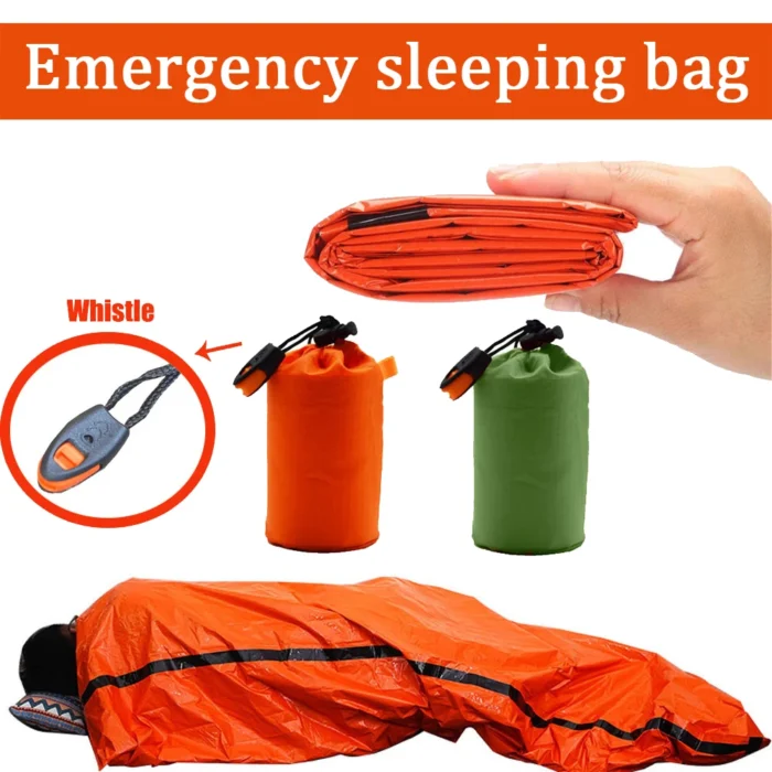 Portable Mylar Emergency Survival Sleeping Bag – Waterproof Thermal Sack - Image 3