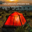 Quick-Open Inflatable Family Tent with Rain & Mosquito Protection