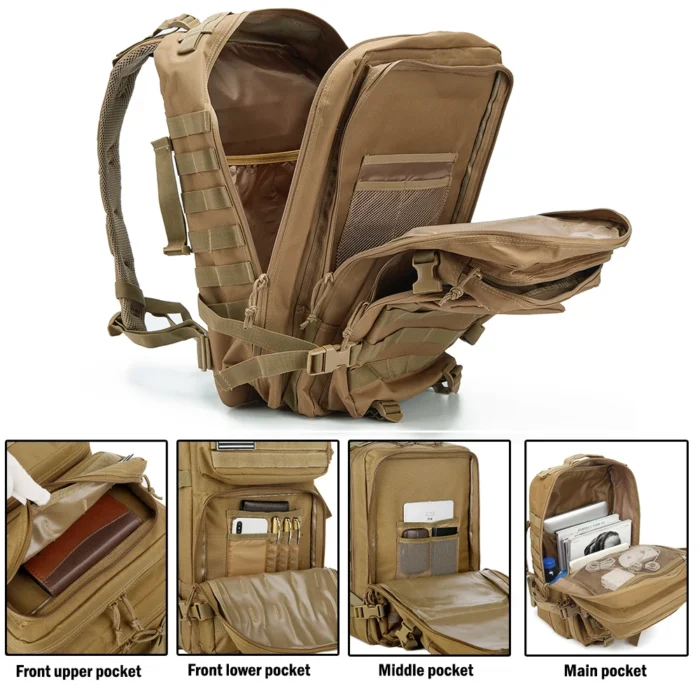 45L Tactical EDC Backpack with Molle Utility System - Image 5