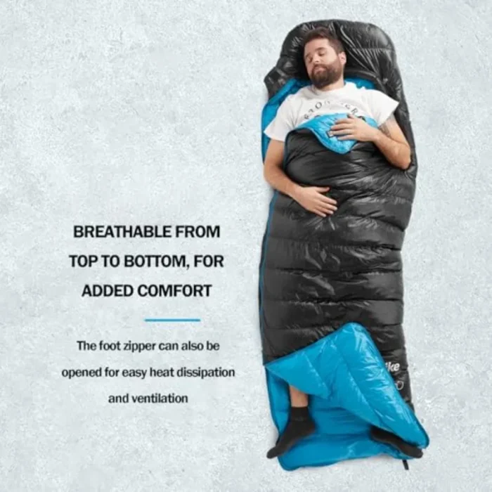Ultralight 650FP Down Sleeping Bag for 3-4 Season Outdoor Use - Image 5