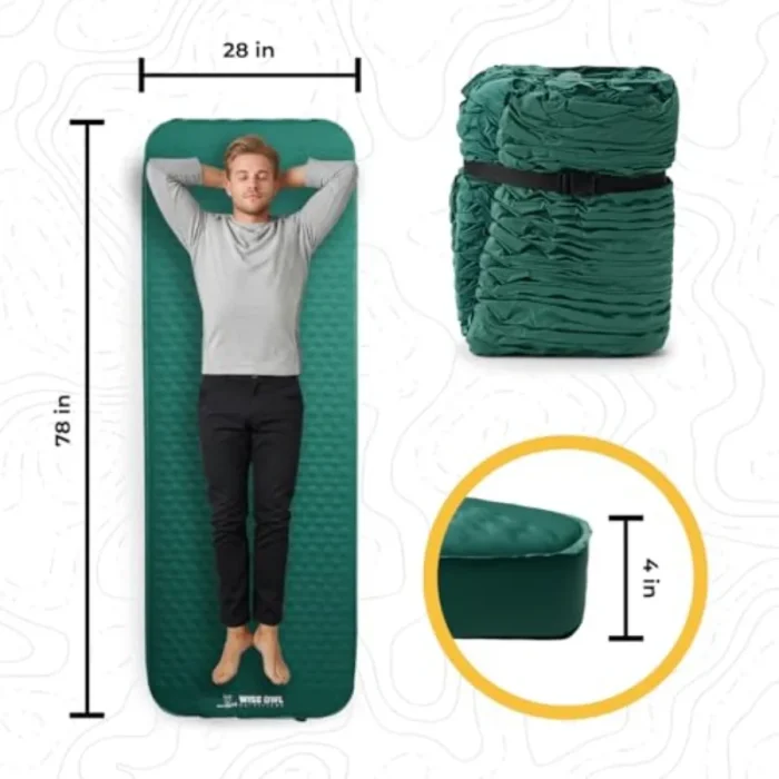 Self-Inflating 4" Camping Air Mattress with Electric Pump - Image 2