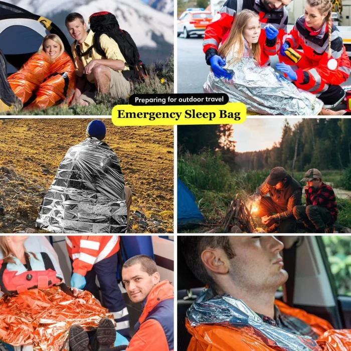 Portable Mylar Emergency Survival Sleeping Bag – Waterproof Thermal Sack - Image 4